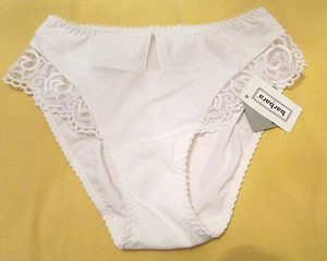 Barbara 12621 France Panties Panty M Full Cut Hi Waist High Leg Lace Mesh Trim - Picture 1 of 7