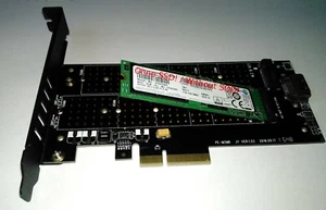 NGFF M.2 B Key + NVMe M Key PCI Express x4 Adapter Karte | für SSD | für Mac Pro - Bild 1 von 8