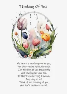NEW Thinking Of You A5 CARD Sympathy In Loving Memory Condolences Berievement - Picture 1 of 3