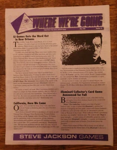 **WHERE WE'RE GOING** Steve Jackson Games Trade Newsletter/Flyer-No 40, May 1994 - Picture 1 of 3