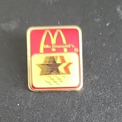 1984 84 LA Olympics Pin  Sponsor Mc Donalds Enamel Stars   - Image 1 of 4
