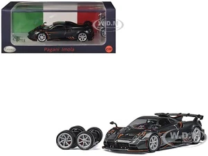PAGANI IMOLA DARK GRAY W/EXTRA WHEELS 1/64 DIECAST BY CM MODEL CM64-IMOLA-03 - Picture 1 of 6