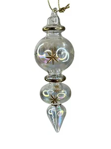 Kurt Adler GOLD Klarglas ENDSTÜCK Weihnachtsschmuck europäischer Stil 5" - Bild 1 von 6