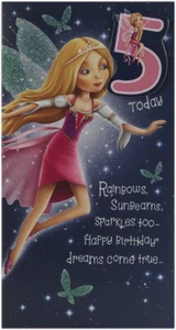 Fairy Birthday Card - Age 5 - Picture 1 of 2