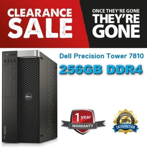 Dell Precision T7810 Dual Xeon 2x 2699 V4 44-Cores 256GB DDR4 Quadro M4000 8GB - Picture 1 of 8