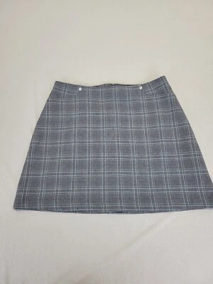XOXO Plaid Mini Skirt Gray Size 9 Juniors School Girl Short High Waisted Skirt - Image 1 of 4