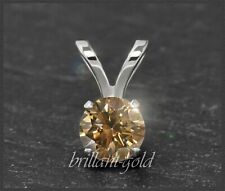 Diamant 585 Gold Damen Anhänger, champagner Brillanten 3-5mm/ 0,10-0,50ct