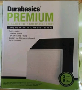 Prefiltros de aire y carbono Durabasics Premium HEPA AP1512 2 filtros y 8 prefiltros - Imagen 1 de 2
