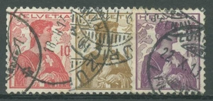 Schweiz 1909 Neues Helvetiabrustschild 114/16 gestempelt - Picture 1 of 1