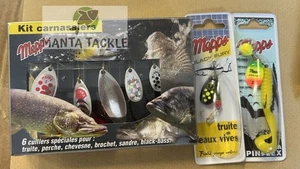 NUEVO Kit de señuelos Mepps Predator Lucio Spinflex Furia Perca Trucha 8 x Juego de hilanderos - Imagen 1 de 1