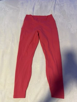 NWT Women’s Nike High Rise 7/8th Length Bright Pink Size Large Leggings $60 - Image 1 of 4