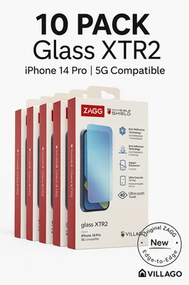 10-Pack ZAGG InvisibleShield Glass XTR2 Screen Protector iPhone 14 Pro New - Image 1 of 4