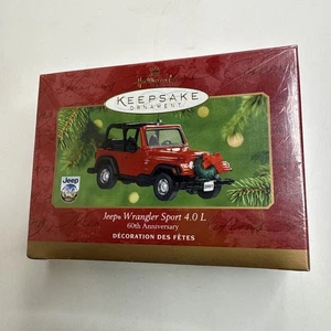 Vintage Jeep Wrangler sport 4.0 60th anniversary Ornament Hallmark 2001 - Picture 1 of 3
