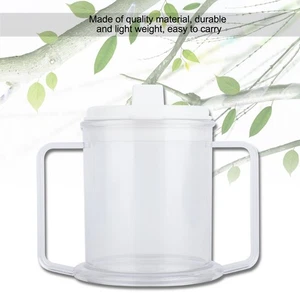 Taza de doble mango taza ligera para beber agua a prueba de derrames taza para sorber para C TDW - Imagen 1 de 12