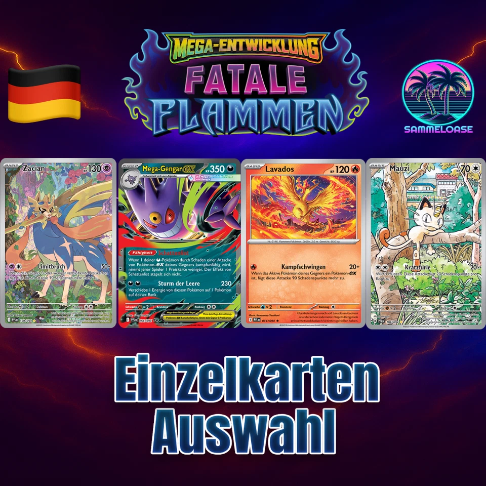Pokemon Fatale Flammen Einzelkarten Auswahl - Deutsch - Bild 1 von 1