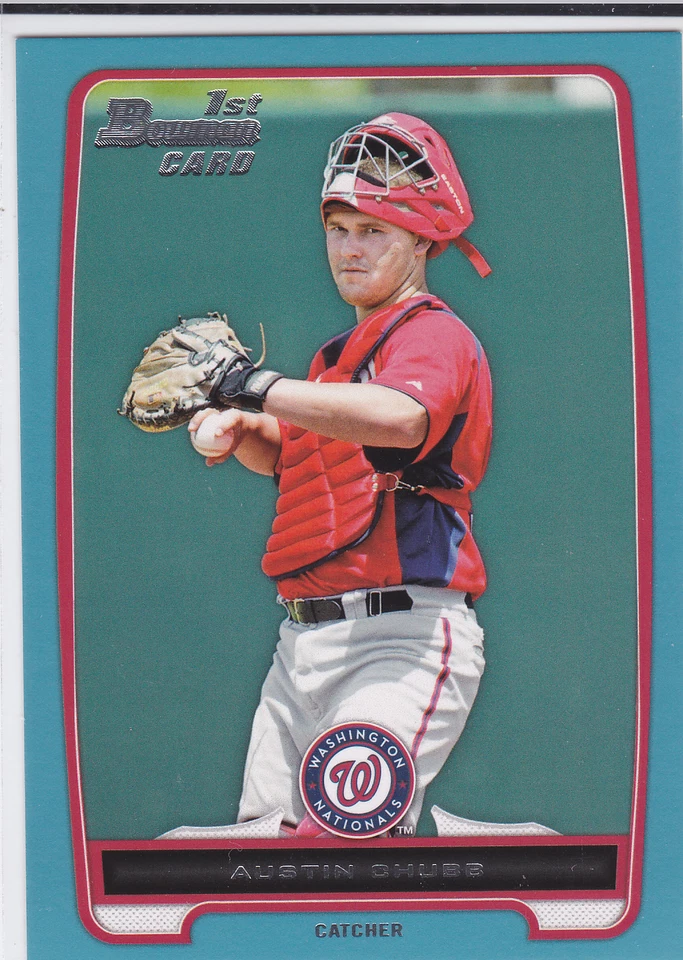 Austin Chubb Washington Nationals 2012 Bowman Draft Blue Border - Image 1 of 1