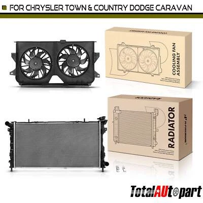 Kit de conjunto de radiador y ventilador de refrigeración para Chrysler Town & Country Dodge Caravan 05-07 Foto 1 de 4