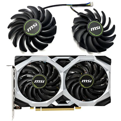 2pc Cooling Fan PLD09210S12HH for MSI GTX1660 1660S 1660ti Wantu XS Display Card - Image 1 of 4