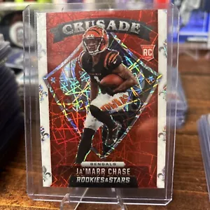 2021 Panini Rookies & Stars JAMARR CHASE RC Red Longevity Crusade Bengals Rookie - Picture 1 of 2
