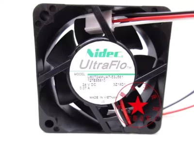 1PC NIDEC U60T24MUA7-53J561 6025 24V 0.07A 6CM 3-wire cooling fan - Image 1 of 4