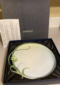 Gallant Craft Plate 3D Porcelain Orchid Pattern 11 1/2" Orig Box NIB NEW RARE - Picture 1 of 7