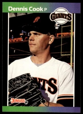 1989 Donruss Baseball Card Dennis Cook Rookie San Francisco Giants #646 - Image 1 of 2