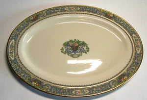 Lenox China USA Autumn Pattern w/ Gold Stamp Medium 16" Oval Serving Platter - Picture 1 of 7
