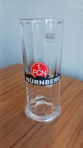 Bierkrug Glas - 1. FC Nürnberg FCN - Silhouette Stadt - Fanartikel - gebraucht - Bild 1 von 9