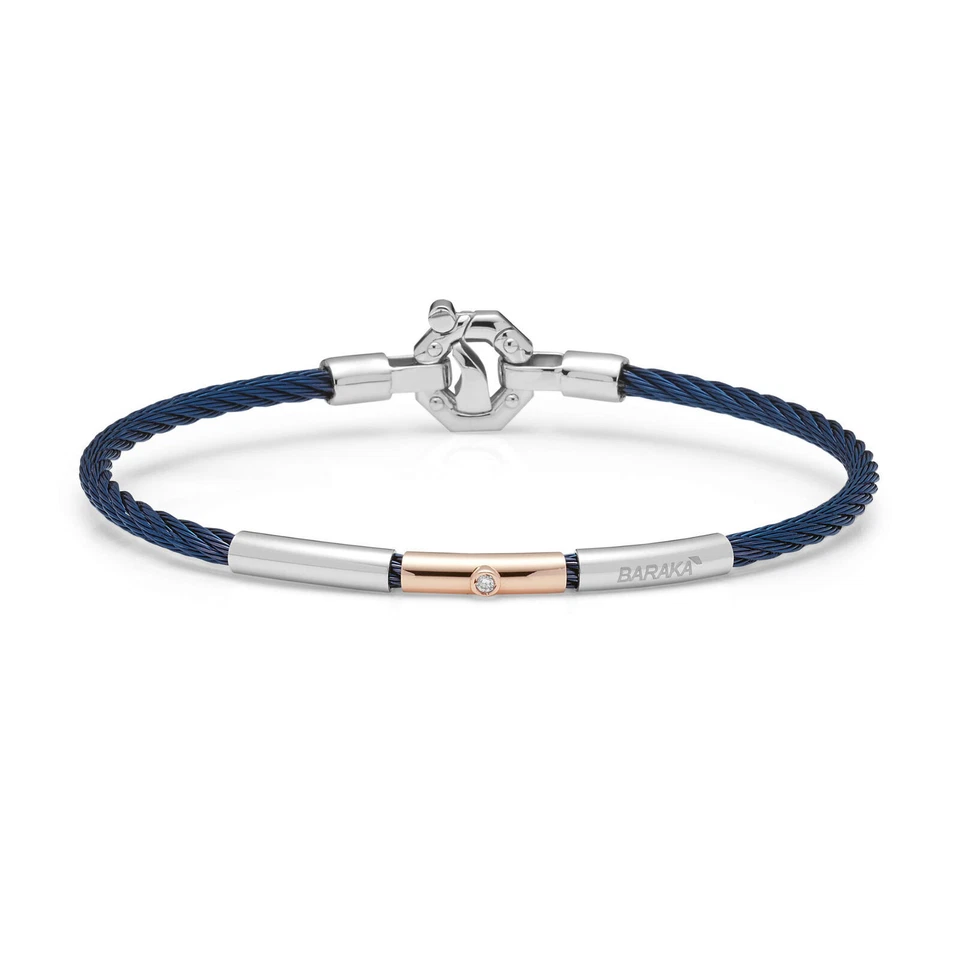 BARAKA Men's BR312301RODB210004 316L Collection Gold White Diamonds Bracelet - Image 1 of 1