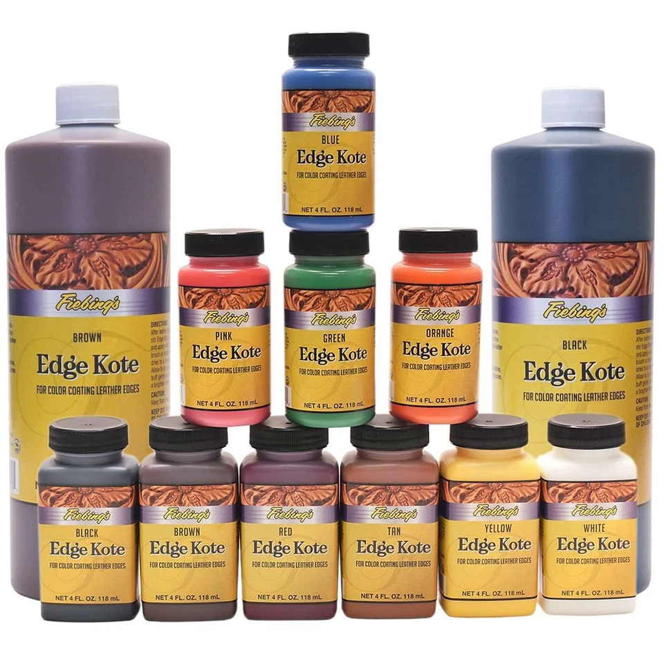 Fiebing's Water Resistant Edge Kote Color Coating 4 Ounce Bottle - Image 1 of 4