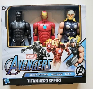 Hasbro Marvel Avengers Titan Hero Series 3 - 12” Figures Blk Panth Iron Man Thor - Picture 1 of 11