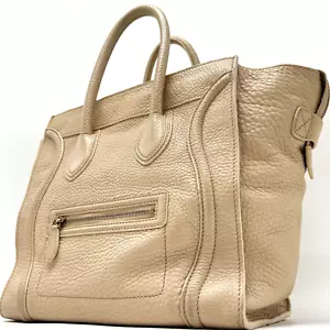 Celine Luggage Micro Shopper Tote Bag Borsa a mano in pelle di vitello usata - Foto 1 di 9