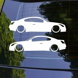 2x Lowered Car Silhouette Decal Stickers for Infiniti G37 Coupe USDM - Picture 1 of 3