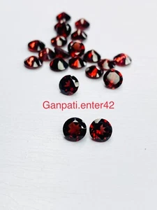 Natural Garnet Faceted Round Cut 5.5x5.5 mm 10 Pcs Lot Loose Gemstone E - Picture 1 of 6
