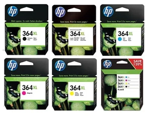 LOTE CARTUCHOS DE TINTA ORIGINALES HP 364XL, CN684EE, CB322EE, CB323EE, CB324EE, CB325EE - Imagen 1 de 15