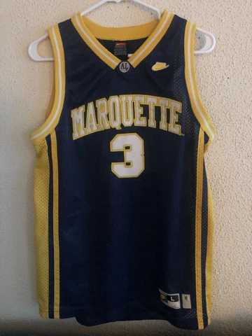 Vintage Marquette Dwyane Wade Jersey #3 Nike Navy Blue Men’s Sz Large Good Cond Cover