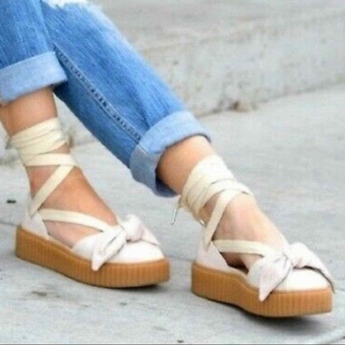 Fenty Puma Creeper cravatta con fiocco espadrillas stringate donna 7