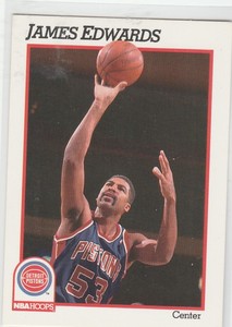 1991-92 hoops #61 James Edwards PISTONS