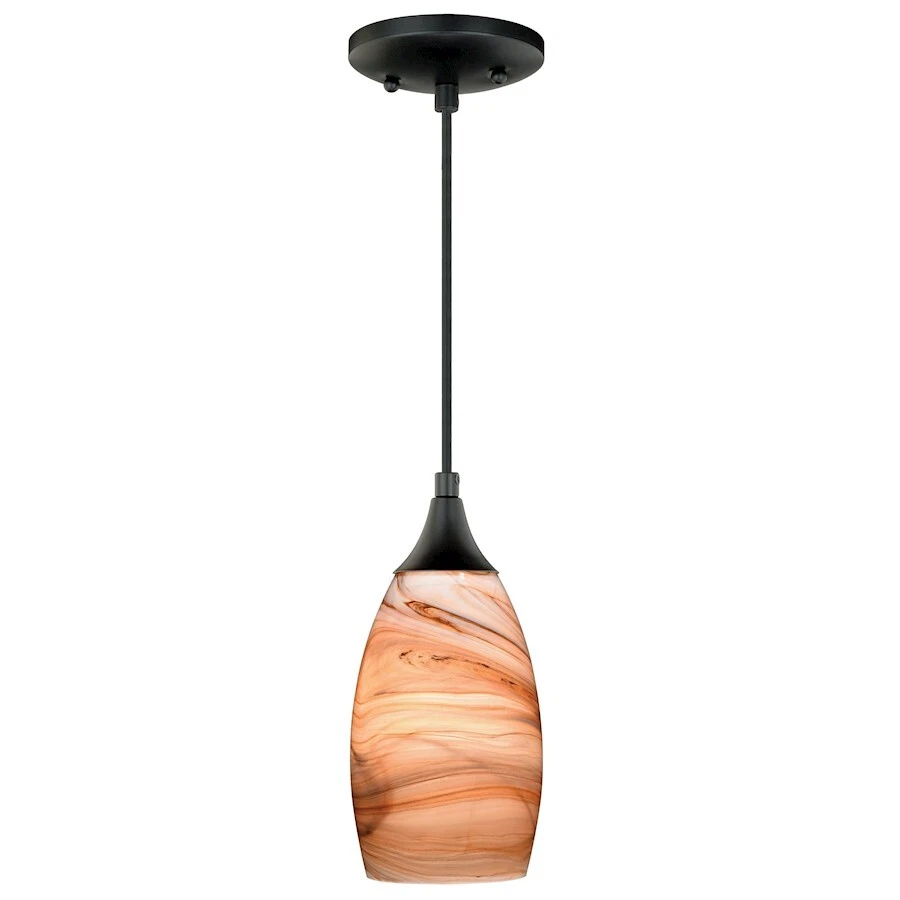 Vaxcel P0173 MILANO One Light Mini Pendant in Oil Rubbed Bronze
