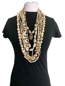 Lote Mixto de 8 Collares Concha Playa Hawaiana Boda Boho Usables Conchas Marinas - Imagen 1 de 12