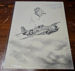 Scott McCuskey signed 11x14 Potrait Art Print By Lou Ortega also signed 14V ACE - Picture 1 of 3