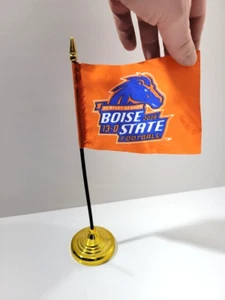 Broncos Boise State Football 12" Perfect Season Desk Flag 2006 - Picture 1 of 2