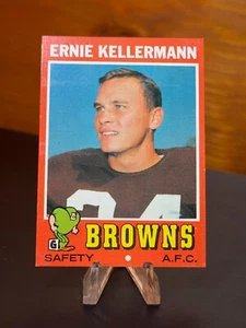 1971 Topps - #7 Ernie Kellerman - Cleveland Browns Football Card - Picture 1 of 2