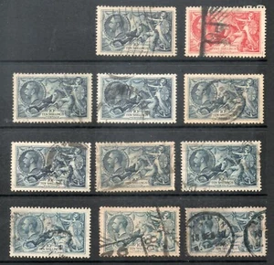 GB George V 1915 - 34 seahorse collection 202 stamps on Hagners 10/- x 10 etc - Picture 1 of 9