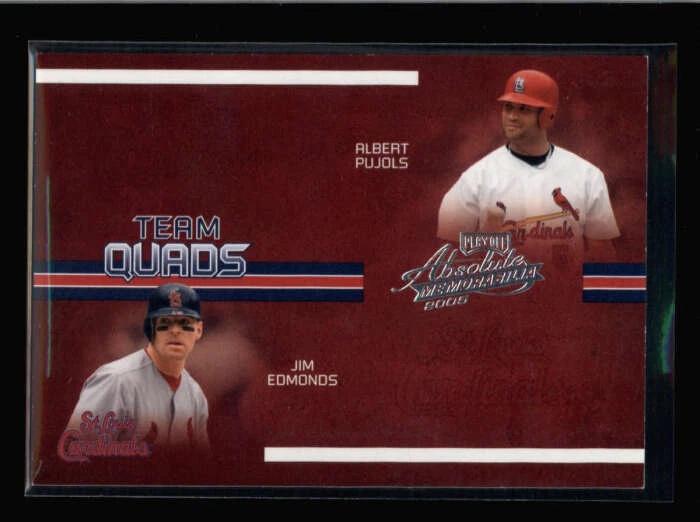 PUJOLS / EDMONDS / ROLEN + 2005 PLAYOFF ABSOLUTE #TQ-1 TEAM QUADS #/150 AY6770 - Imagem 1 de 1