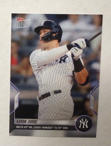 2022 Topps Now #631 Aaron Judge Belts 43rd Home Run Yankees