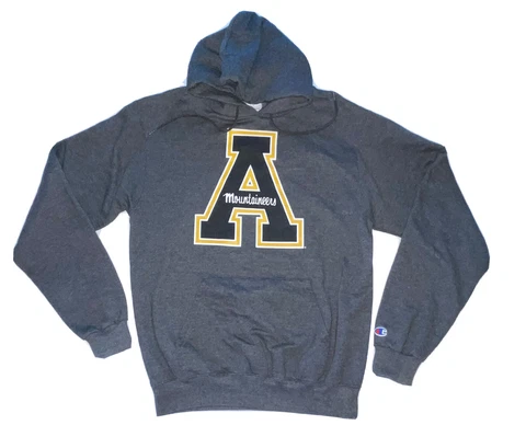 Appalachian State Mountaineers Gray Hoodie Sweatshirt Size Small Champion NCAA Cover