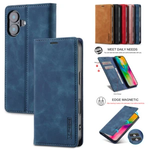 For iPhone 16 15 Pro Max 14 13 12 11 876 Leather Wallet Case Magnetic Flip Cover - Picture 1 of 58