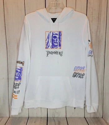 Sudadera con Capucha Rue 21 Bordada y Serigrafiada Pullover Calavera Blanca Para Mujer Talla XL Foto 1 de 4