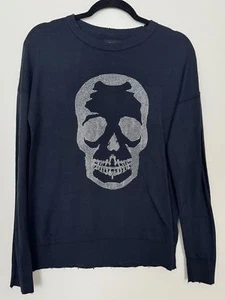NWT Zadig & Voltaire Gaby Skull Strass Graphic Sweater size Small - Picture 1 of 9